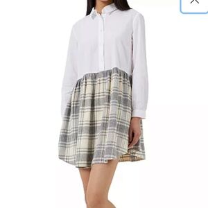 French Connection Arla Flannel LS Shirt Dress
